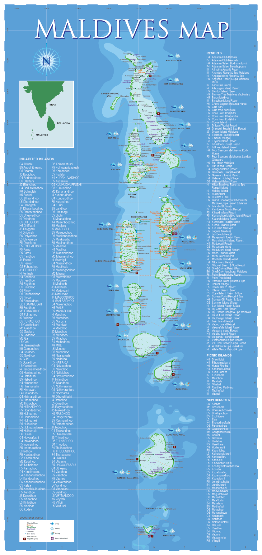 malediven karte politisch