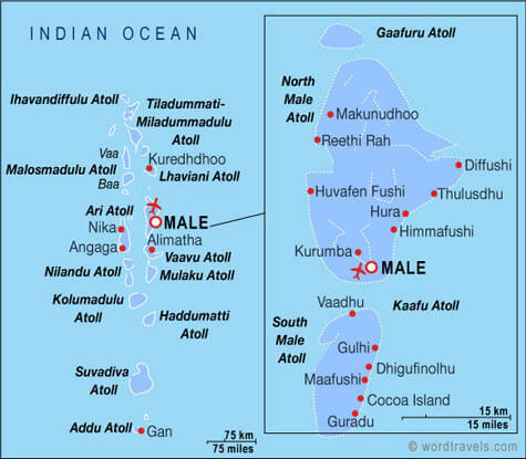 malediven karte indienn ozean