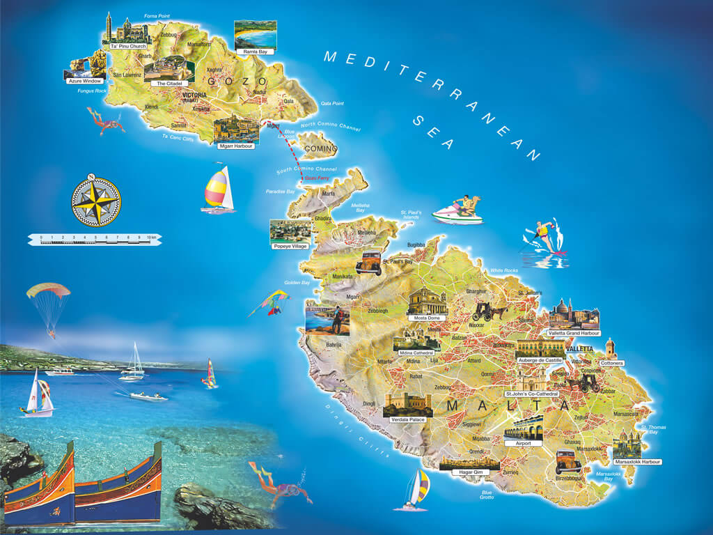 malta touristische karte