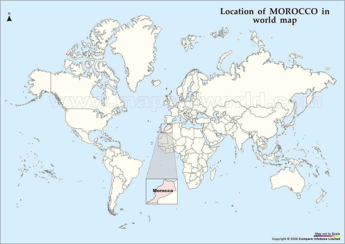 marokko karte die welt