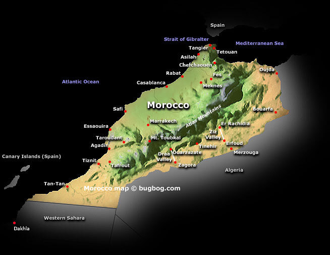 marokko karte