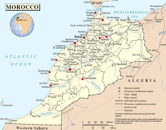 marokko stadte karte