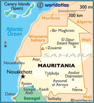 karte mauretanien