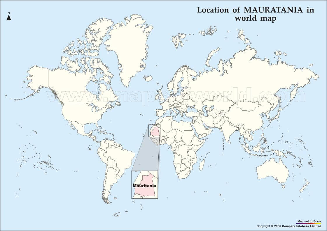 mauretanien karte die welt