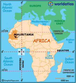 mauretanien karte afrika
