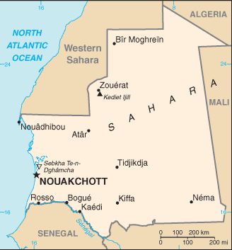 mauretanien karte nouakchott