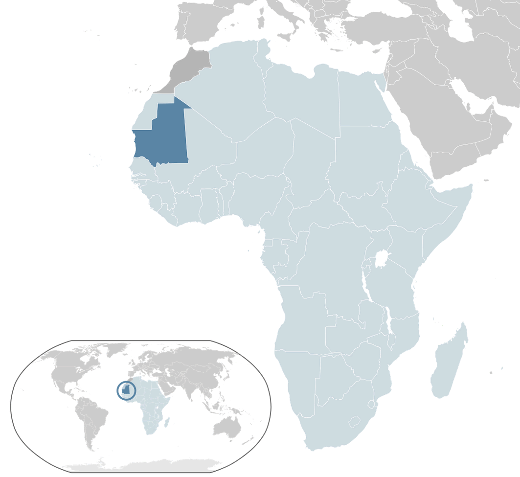wo ist mauretanien im dem welt