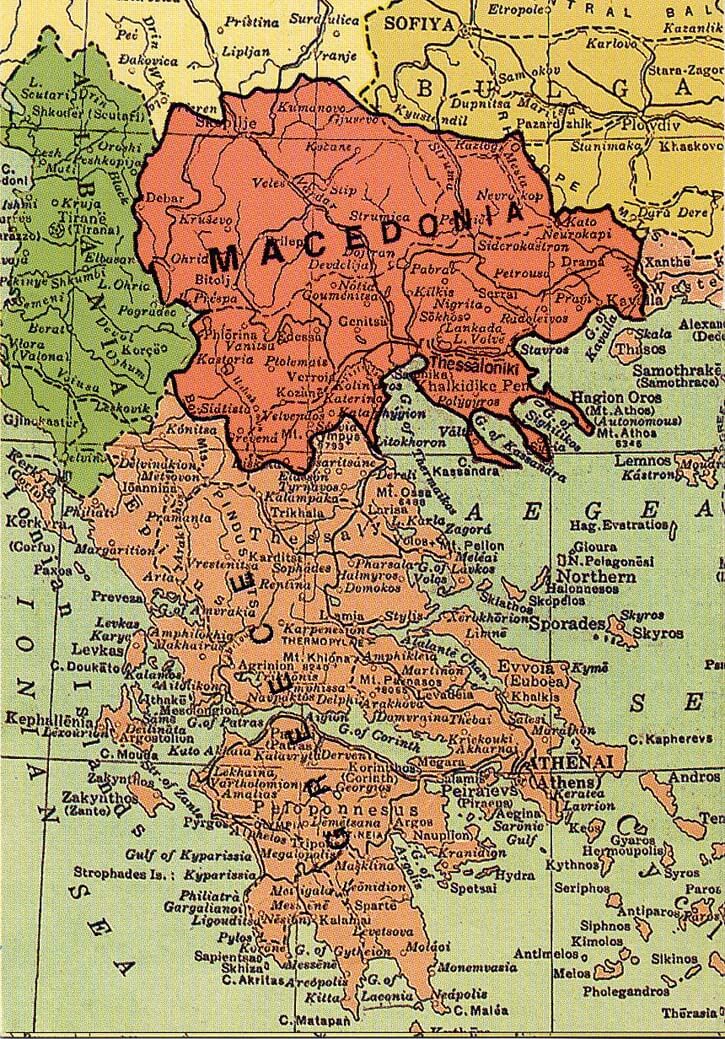 historisch karte von mazedonien