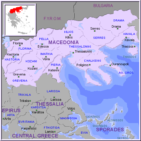 mazedonien karte
