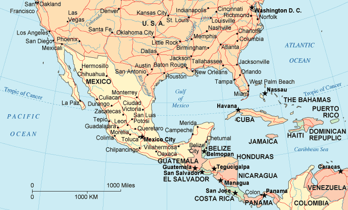 mexiko karte usa
