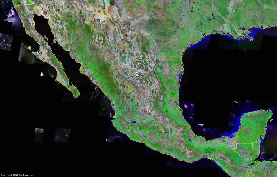 satellit bild von mexiko