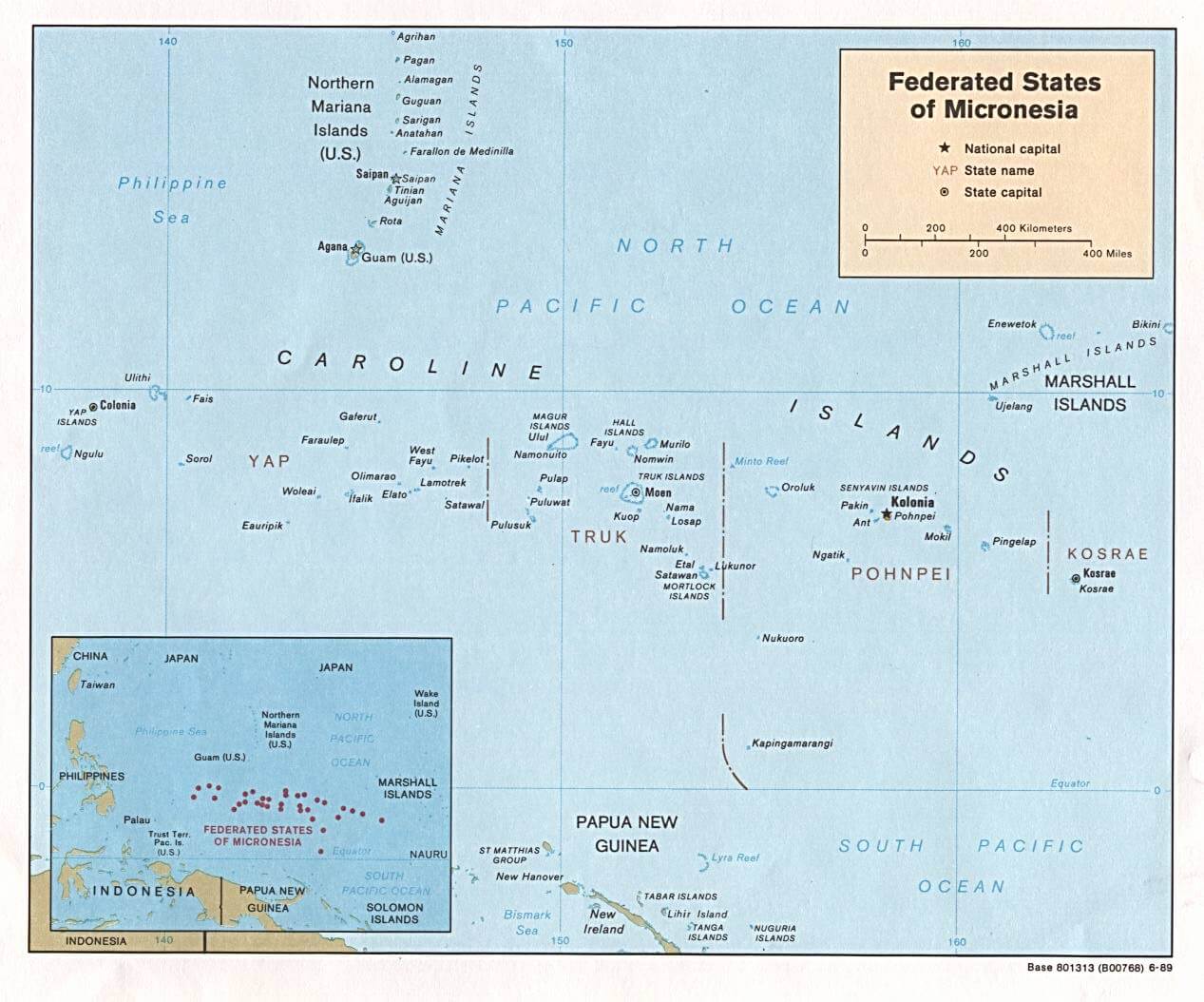 mikronesien karte ozeania
