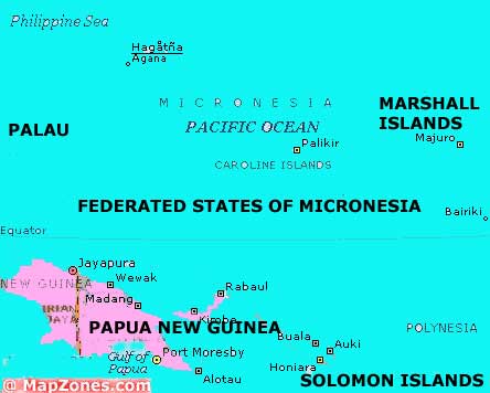 mikronesien karte pazifik ozean