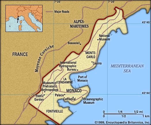 monaco karte frankreich