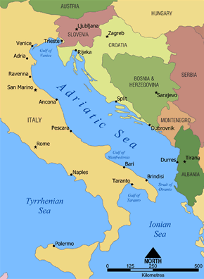 karte montenegro adriatic meer