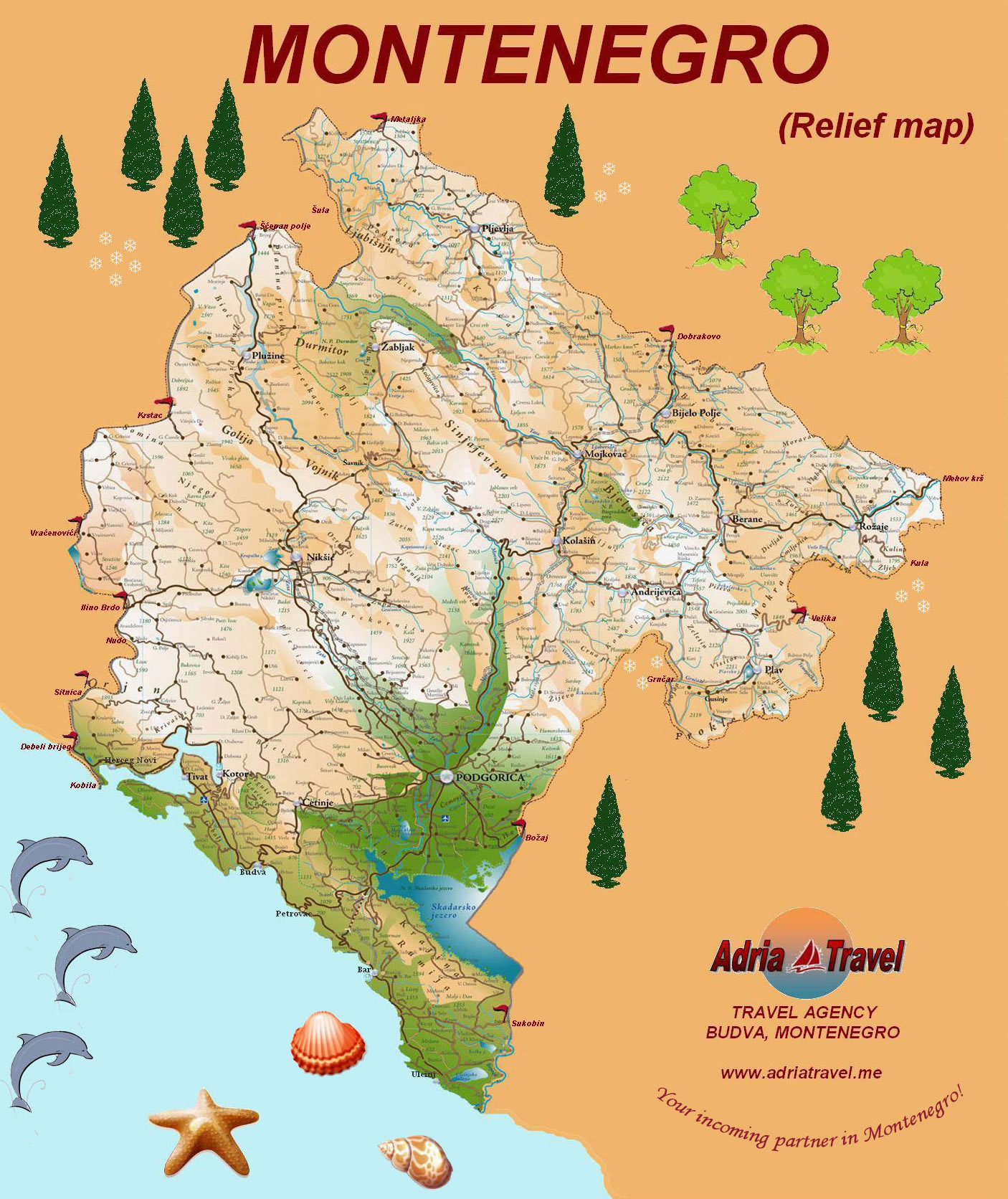 montenegro linderung karte