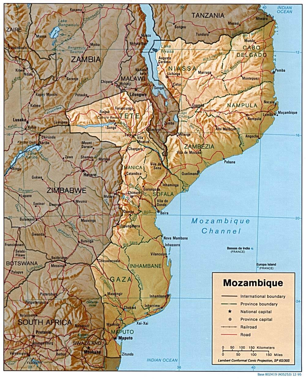 mosambik linderung karte