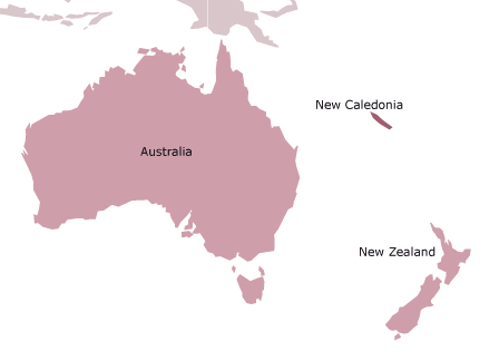 New Caledonia karte australisch