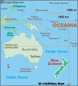 neuseeland karte australisch