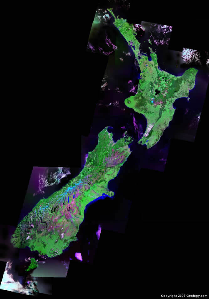 satellit bild von neuseeland