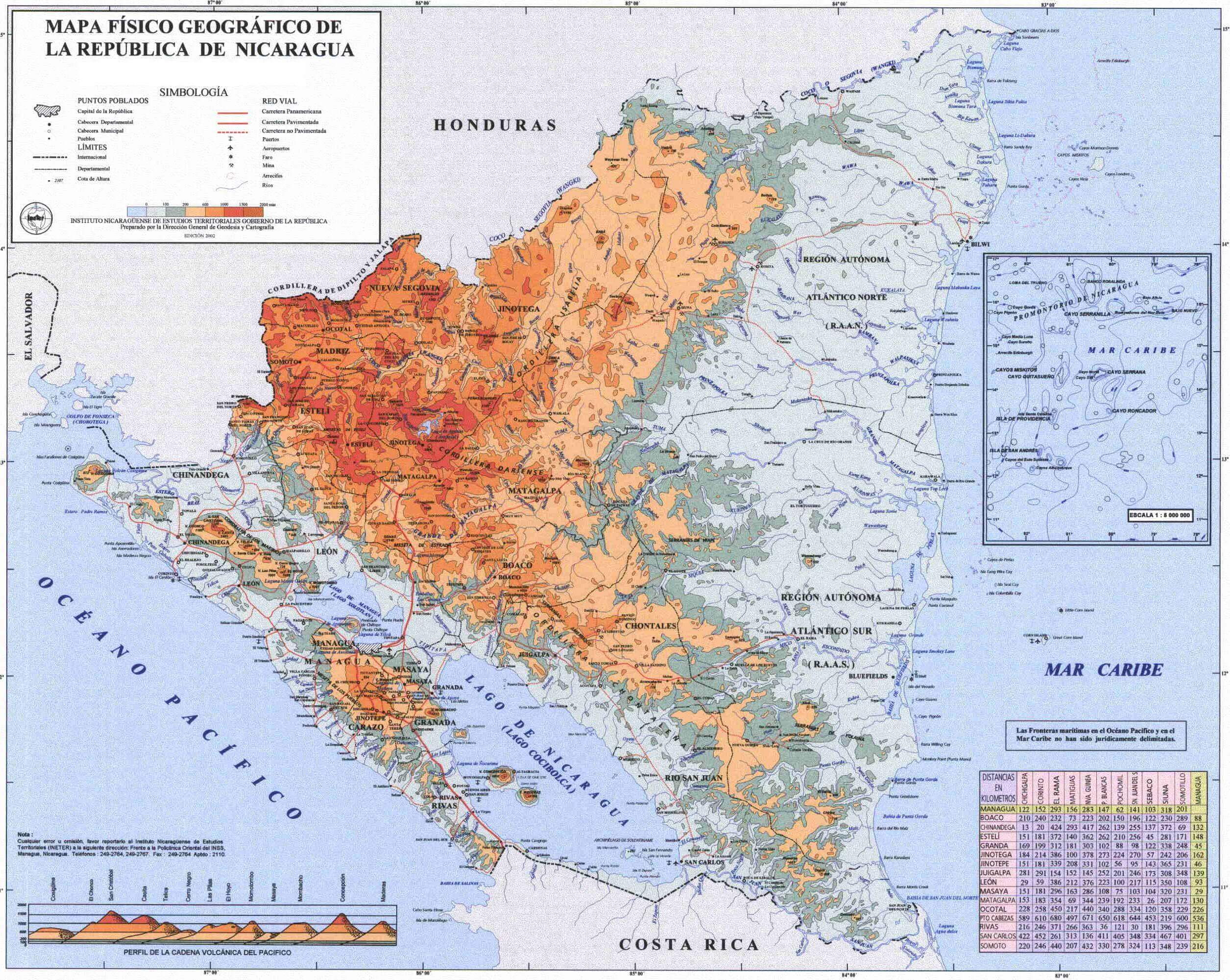 nicaragua geophysikalisch karte 2002
