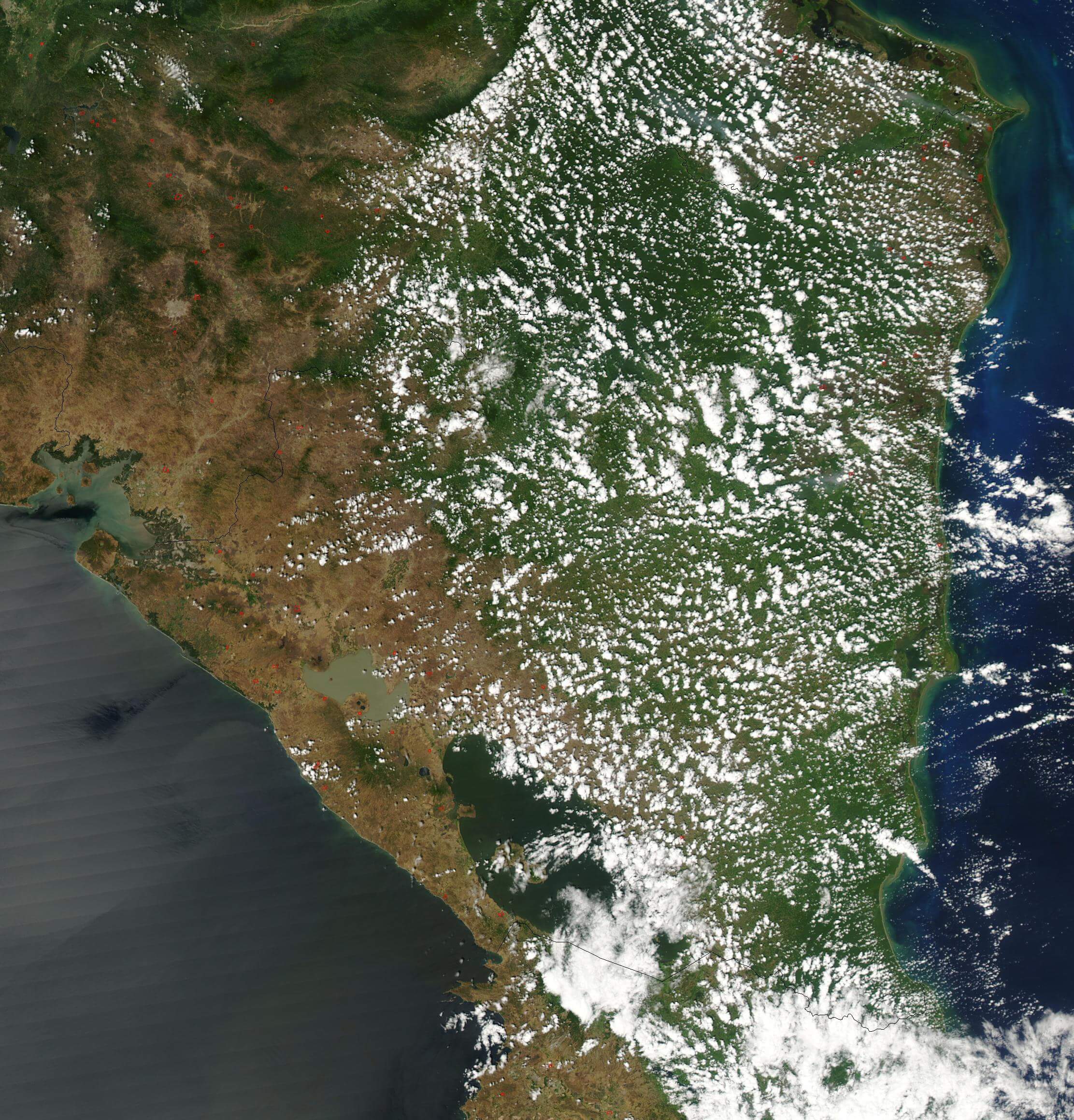satellit bild foto von nicaragua