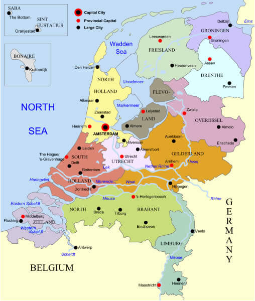 karte von niederlande