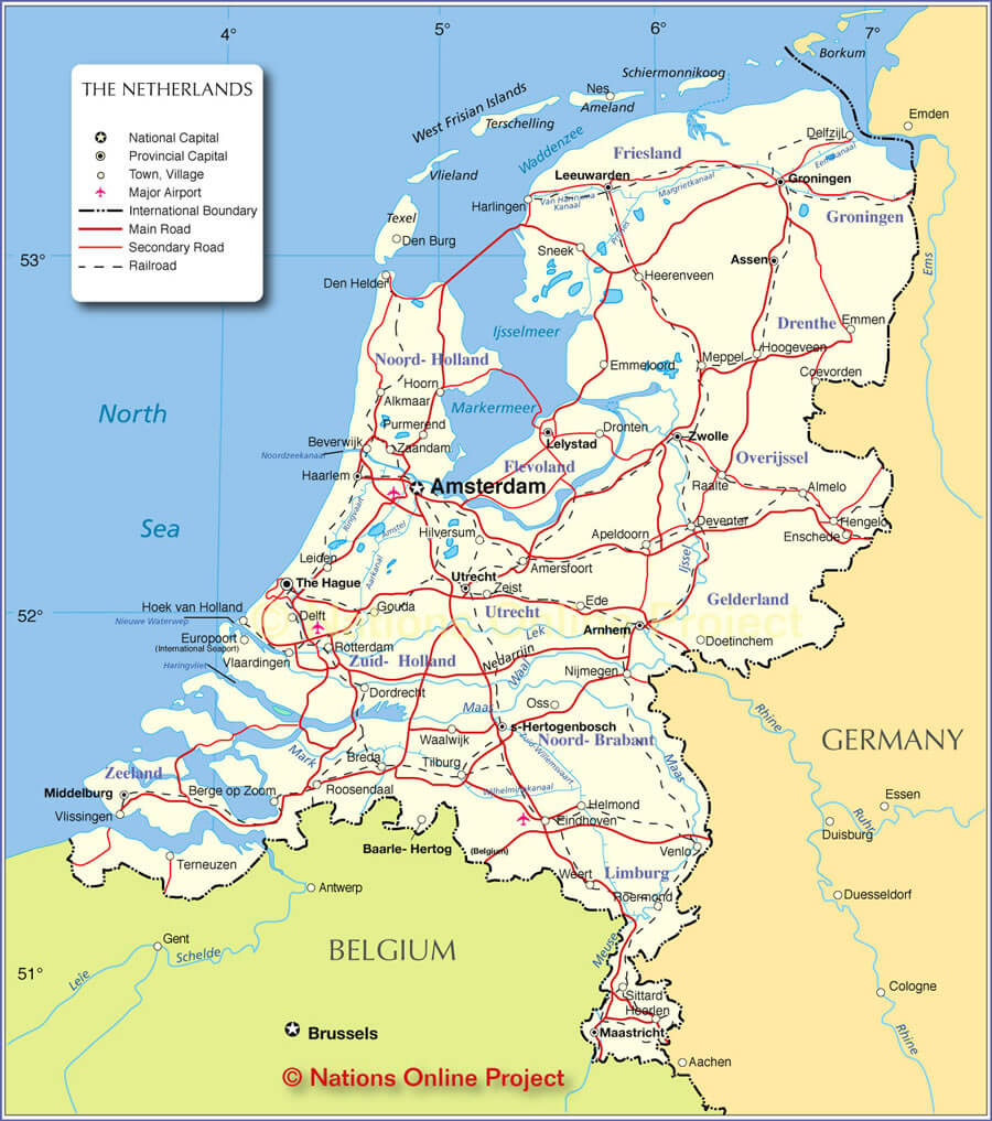 politisch niederlande karte