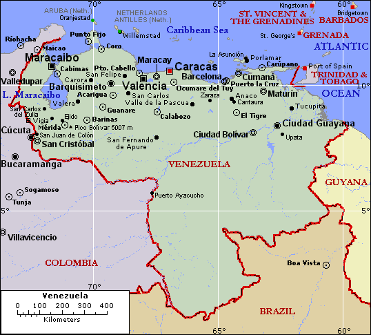 niederlande antillen venezuela karte