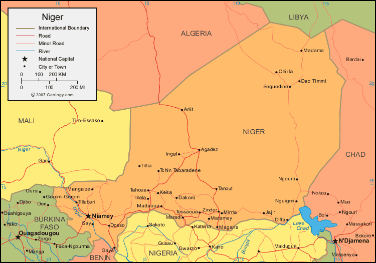 karte von Niger