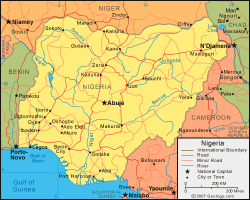 karte von Nigeria
