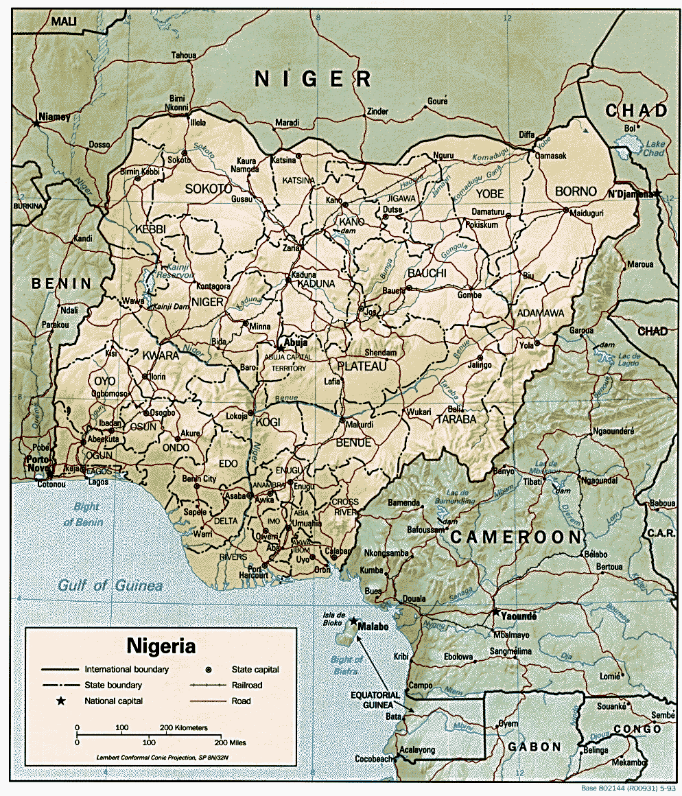 nigeria linderung karte