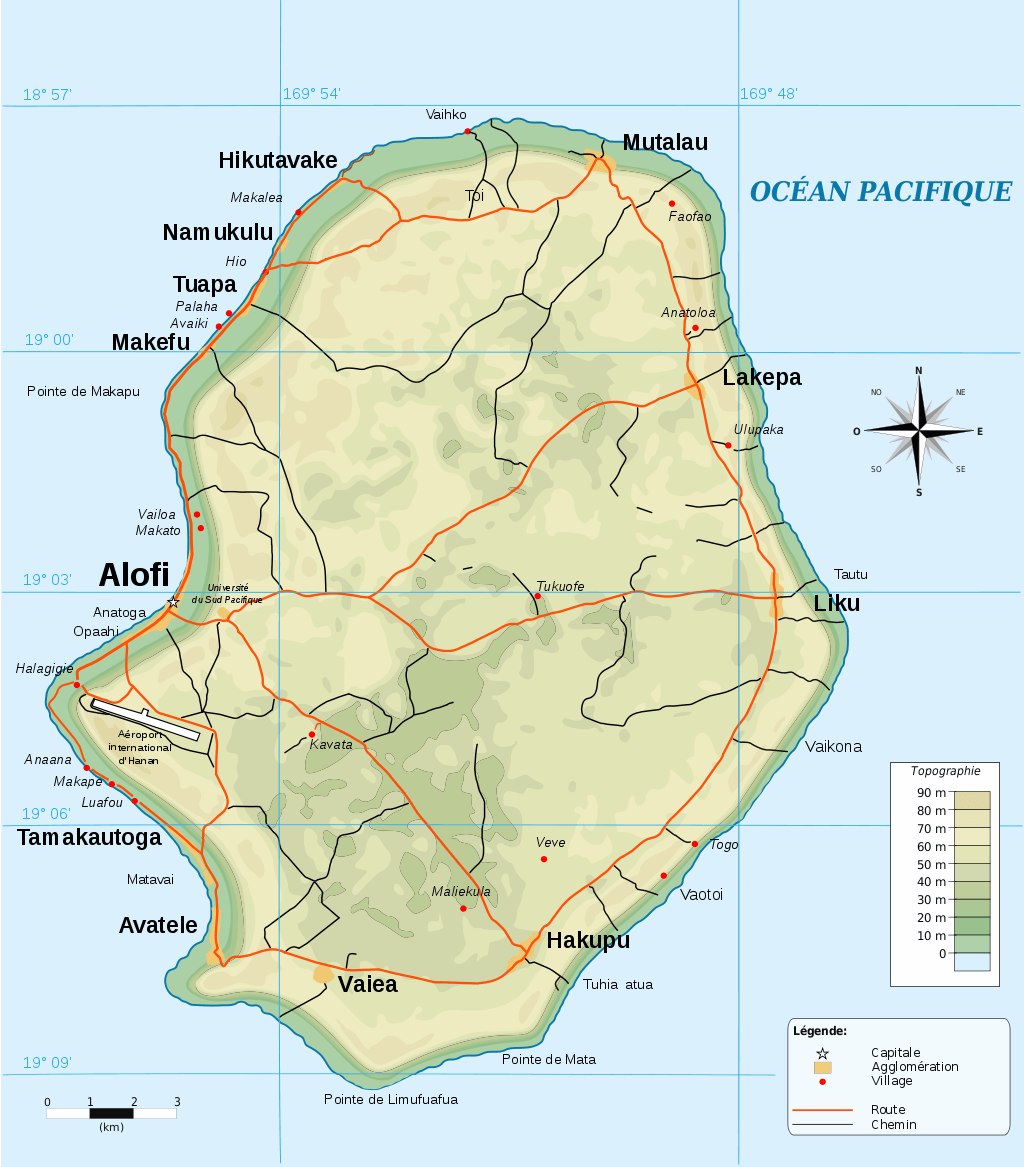 niue topographique karte