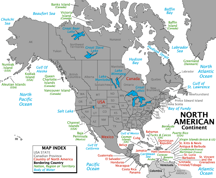 nordlich amerika karte