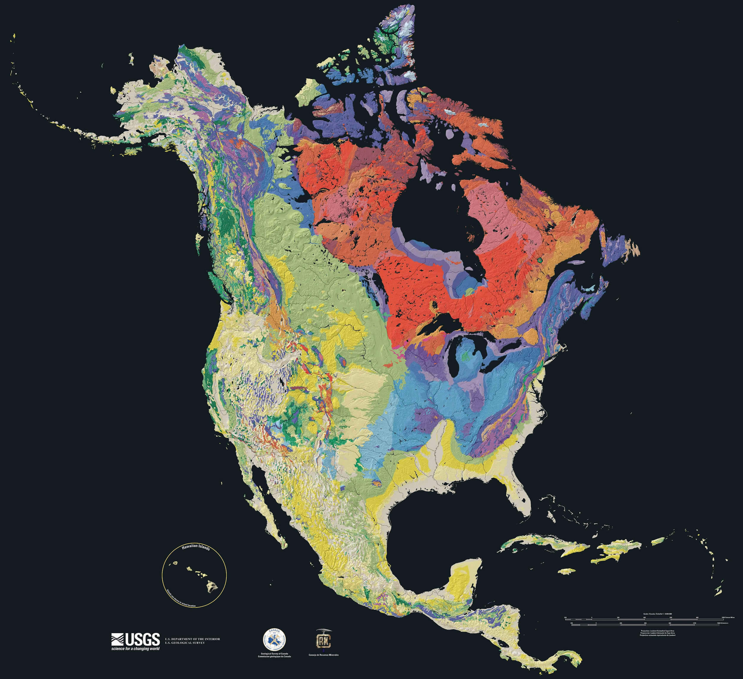 strukturell geologie von nordlich amerika karte 2003