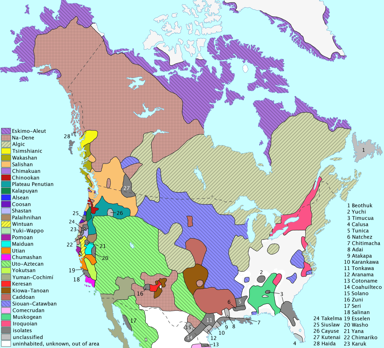 ureinwohner sprache von nordlich amerika karte