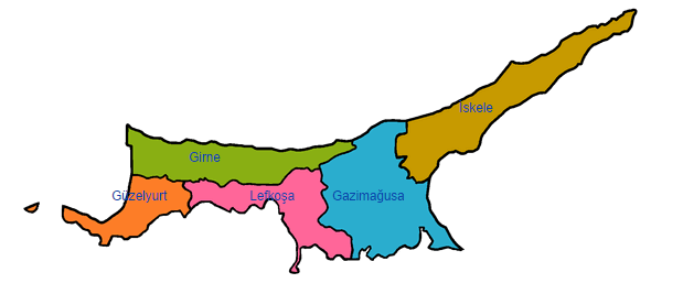 nordlich zypern stadte karte