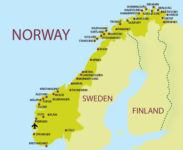 norwegen karte