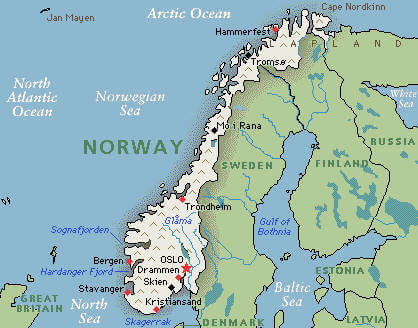 norwegen karten