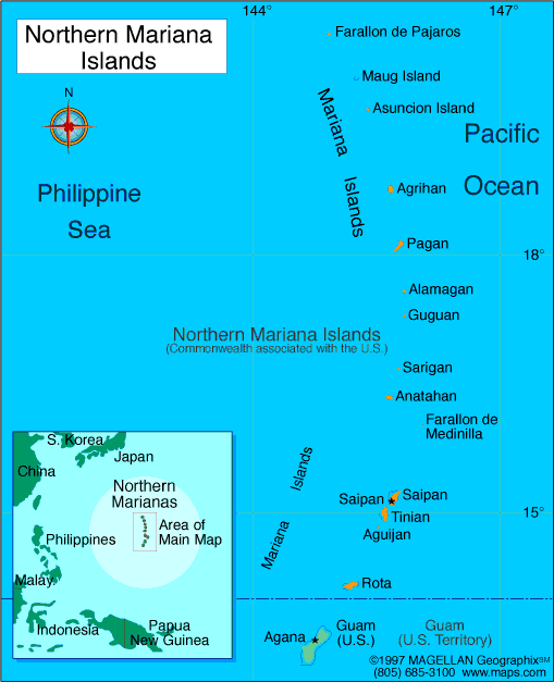 Nördliche Marianeninsel karte