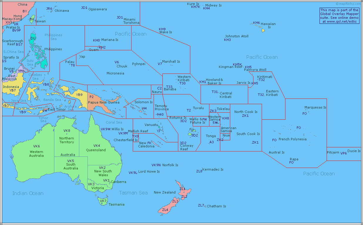 ozeanien australisch karte
