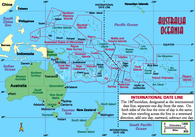 ozeanien karte australisch