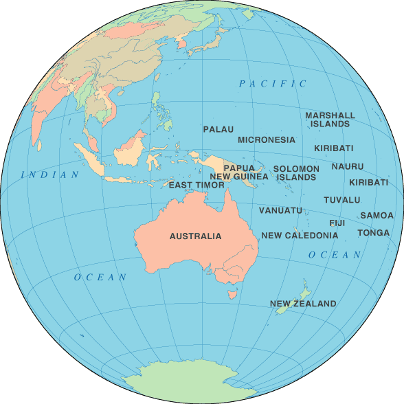 ozeanien karte welt