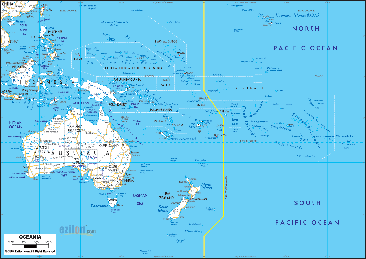 ozeanien strase karte