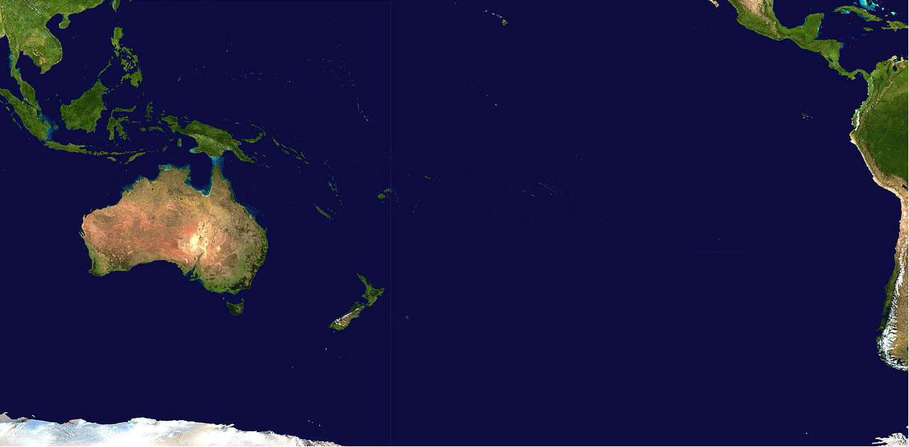satellit bild karte von ozeanien