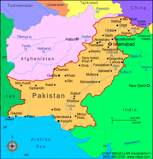 pakistan karte