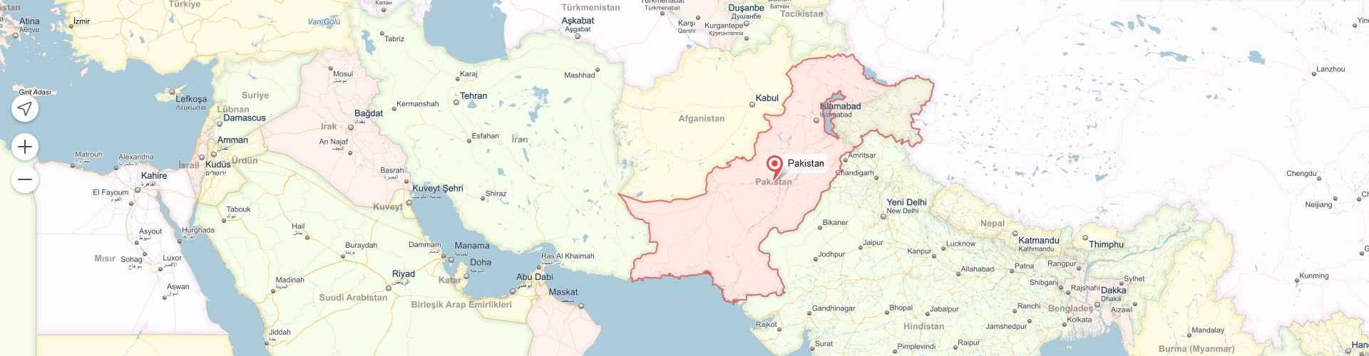 pakistan land grenzen karte