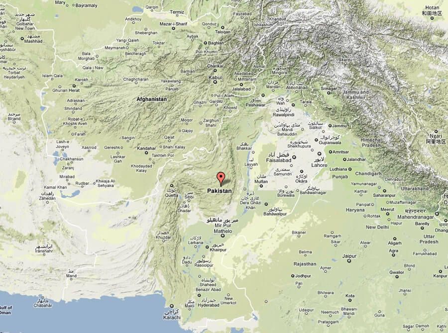 pakistan topographisch karte