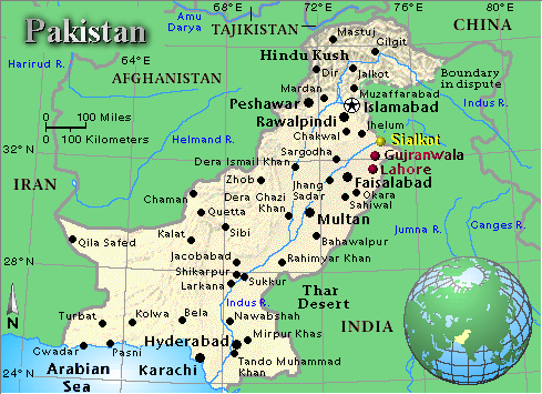 stadte karte von pakistan