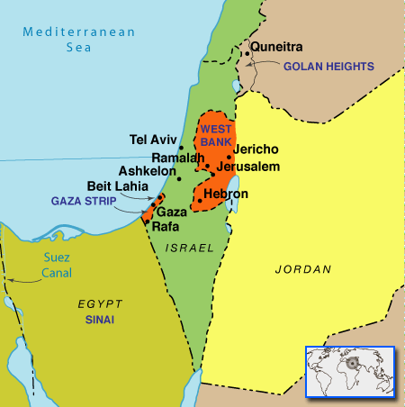 Israel palastina karte